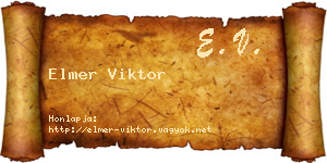 Elmer Viktor névjegykártya
